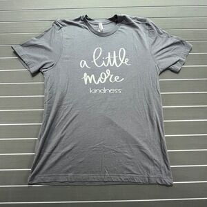 Bella Canvas Womens XL Gray "A Little More Kindness" Graphic Tee T Shirt USA